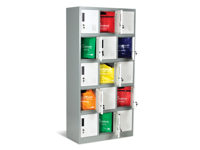 Метален гардероб Carmen CR-1245 J LUX (сив)